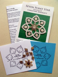 7 Point Star with silver or gold Glittery Embellishments Kit